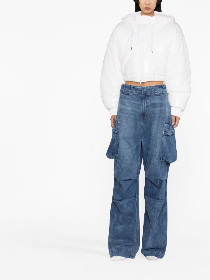 White Bianca Cropped Ski Jacket