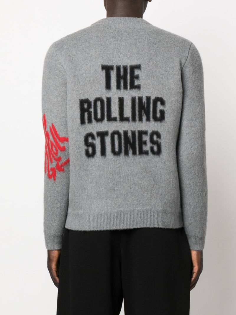 X the Rolling Stones Grey Tongue & Lips Sweater