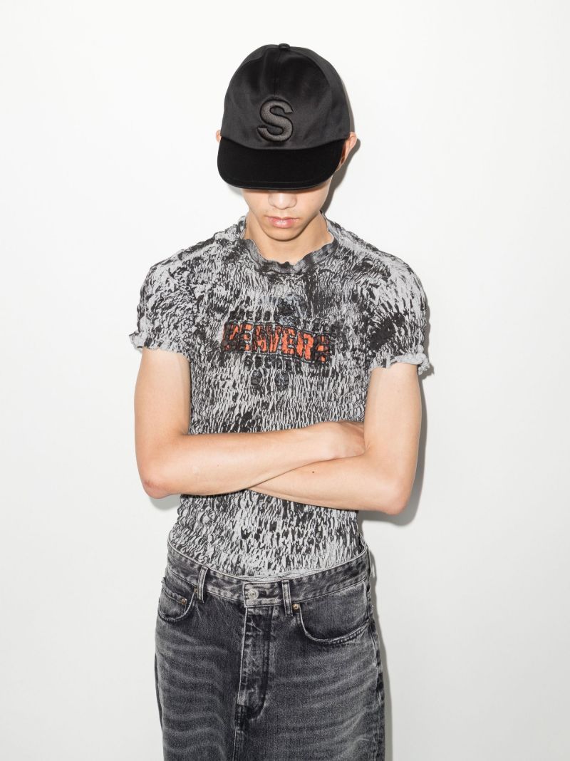 Black S Logo Baseball Cap