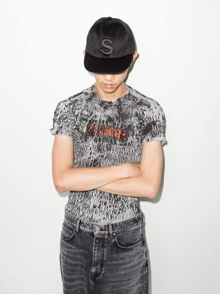 Black S Logo Baseball Cap