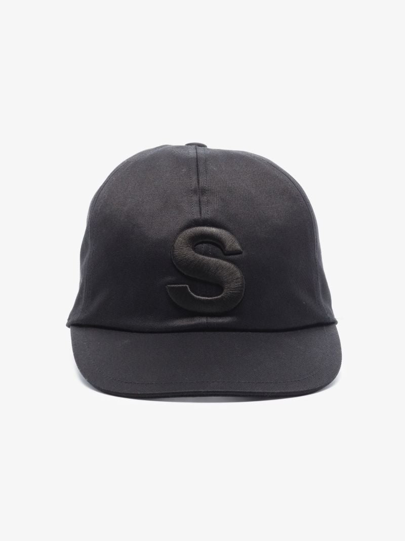 Black S Logo Baseball Cap
