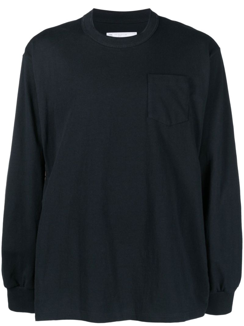 Blue Sport Mix Cotton Long Sleeve T-shirt