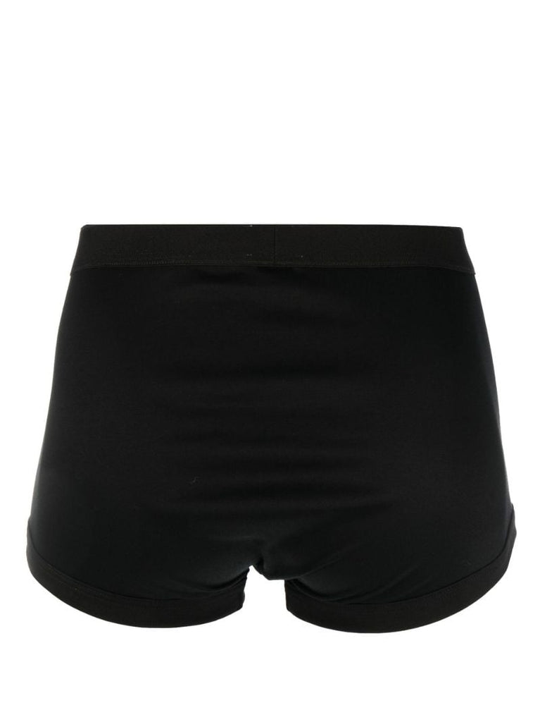 Black Cotton Boxer Briefs