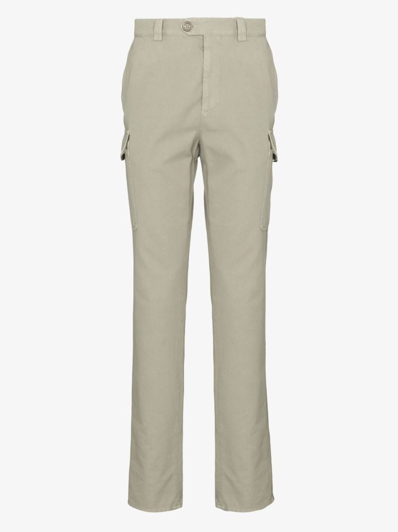 Neutral Multi-pocket Straight Leg Trousers