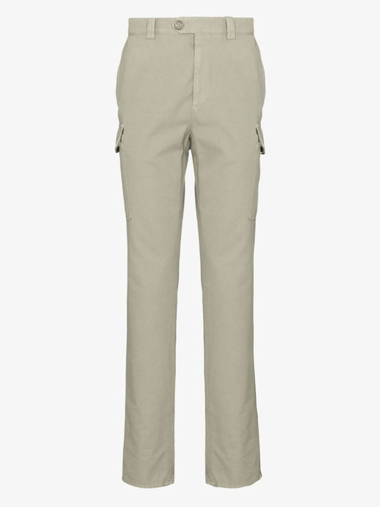 Neutral Multi-pocket Straight Leg Trousers