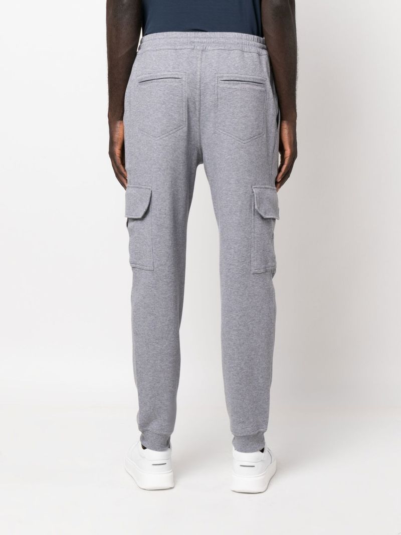 Grey Drawstring Cargo Track Pants
