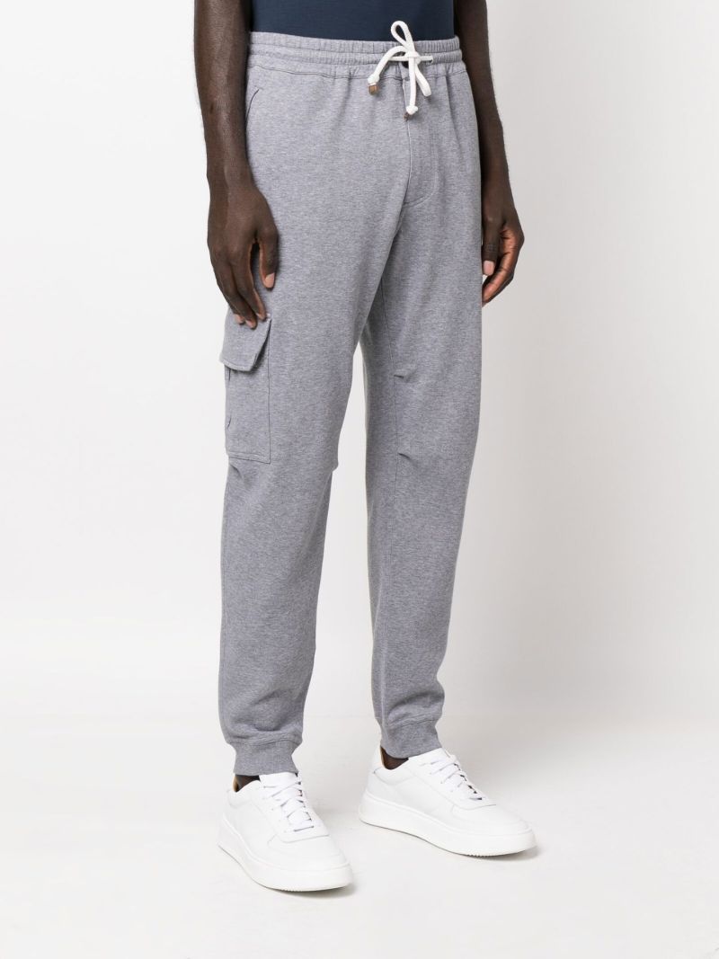 Grey Drawstring Cargo Track Pants