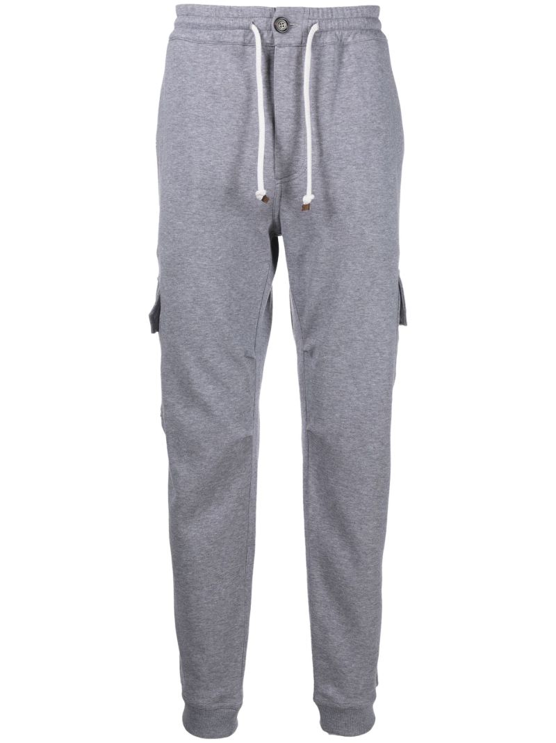 Grey Drawstring Cargo Track Pants