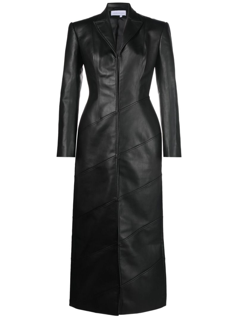 Black Faux Leather Coat
