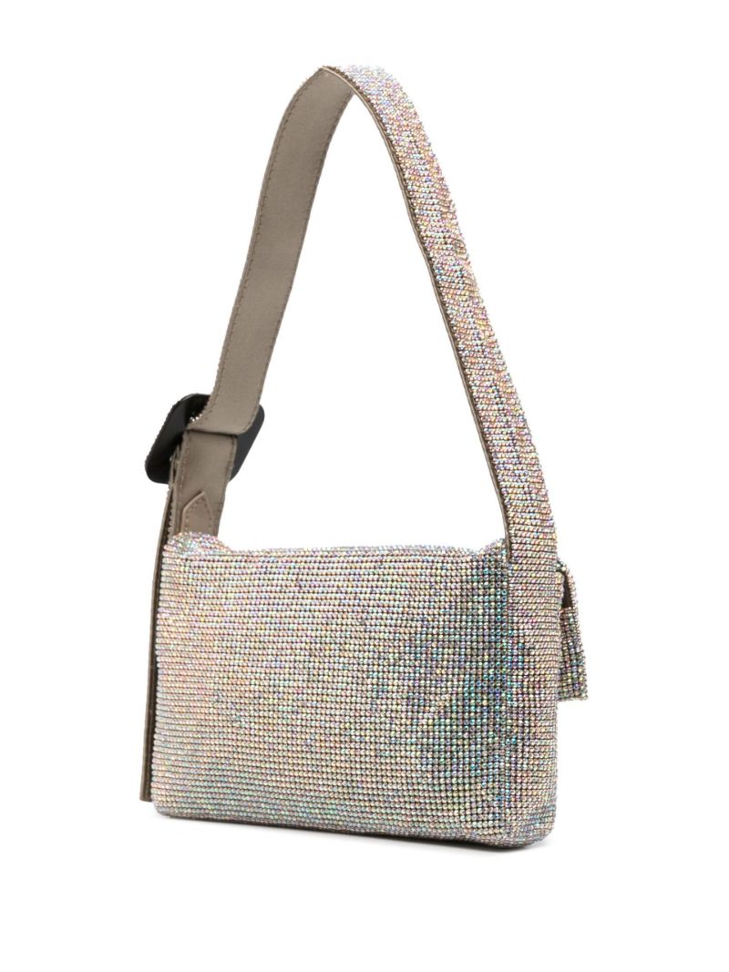 Silver Vitty La Mignon Crystal Shoulder Bag