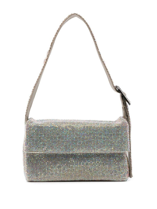 Silver Vitty La Mignon Crystal Shoulder Bag