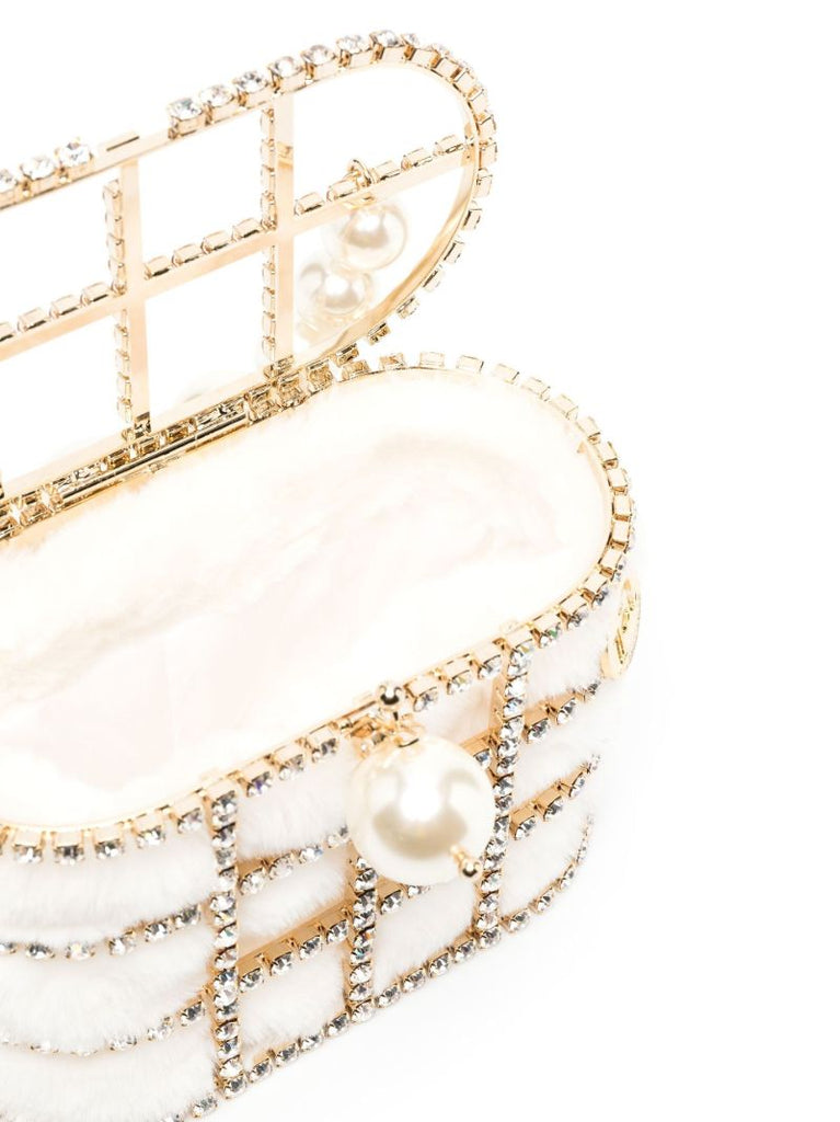 White Holli Crystal Mini Bag