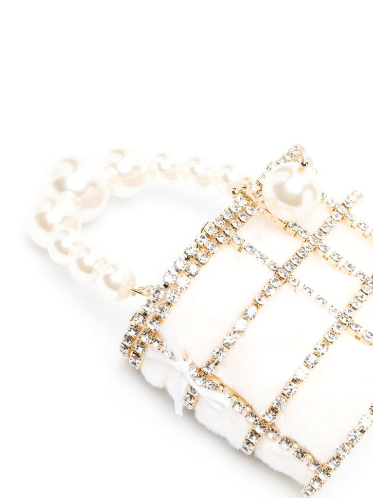 White Holli Crystal Mini Bag