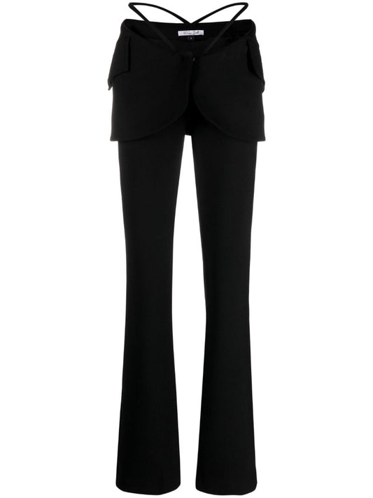 Black Low-rise Trousers