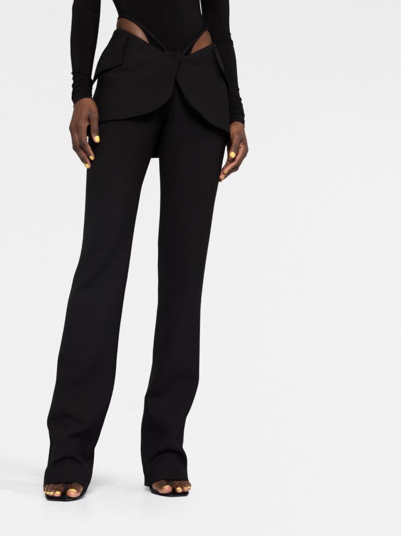 Black Low-rise Trousers