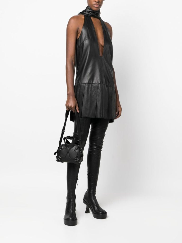 Black Loop Leather Mini Bag