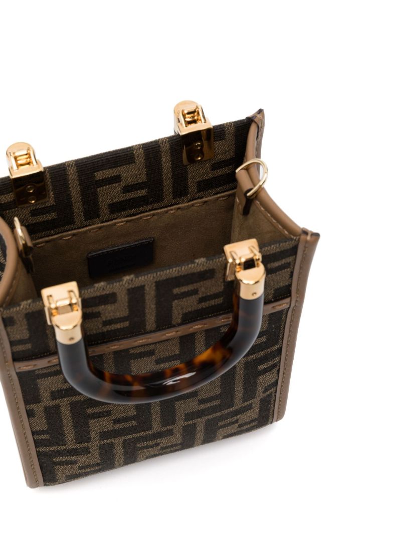Brown Sunshine Shopper Mini Canvas Tote Bag