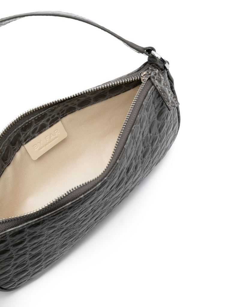 Green Rachel Mock Croc Leather Shoulder Bag
