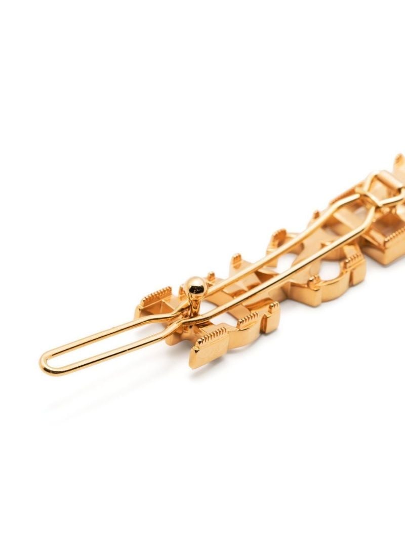 Gold-tone Logo Hair Clip