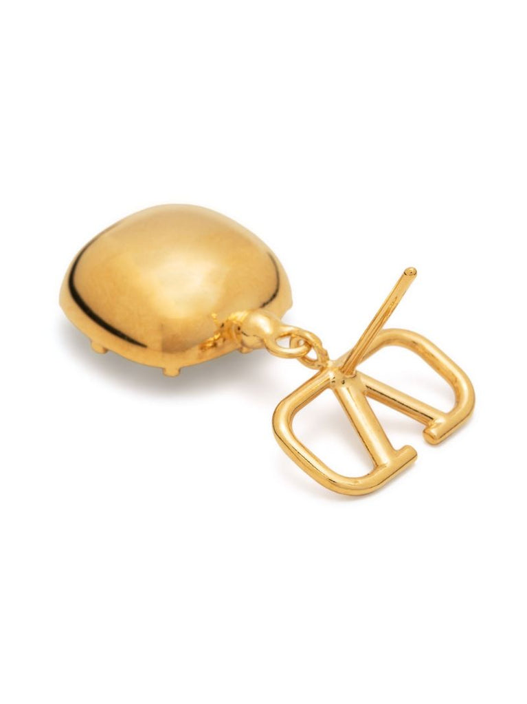 Gold-tone Vlogo Crystal Embellished Earrings