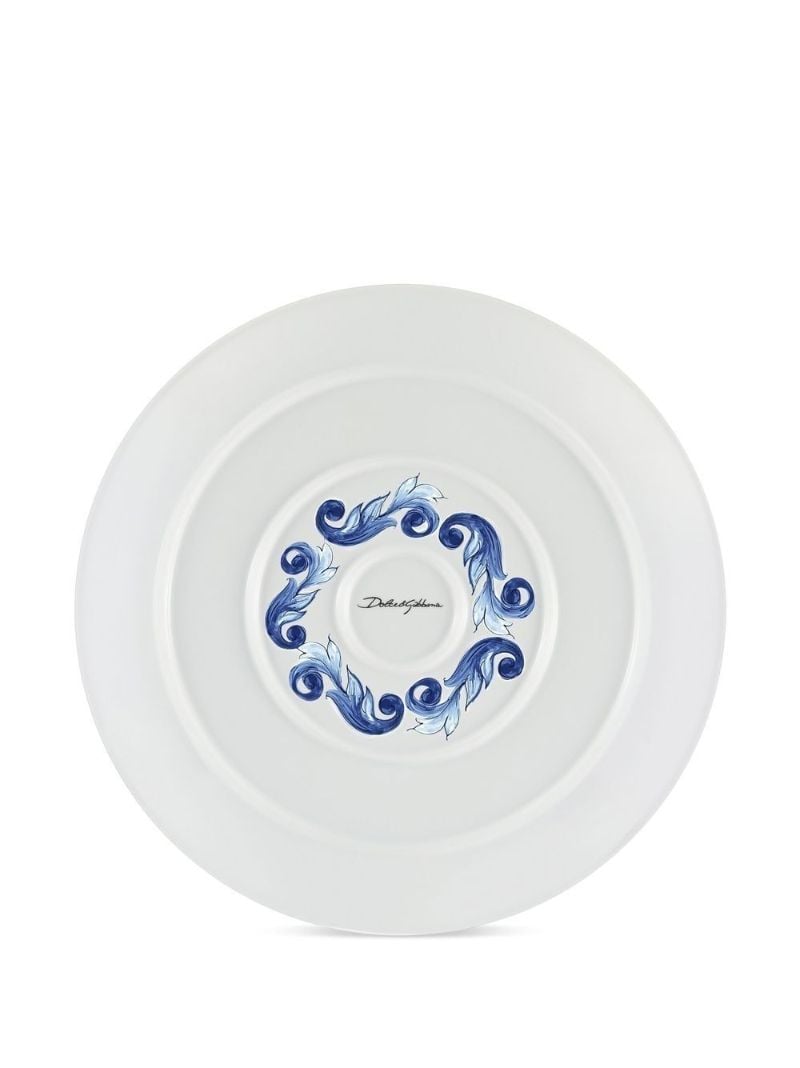 Blue Mediterraneo Print Porcelain Plate