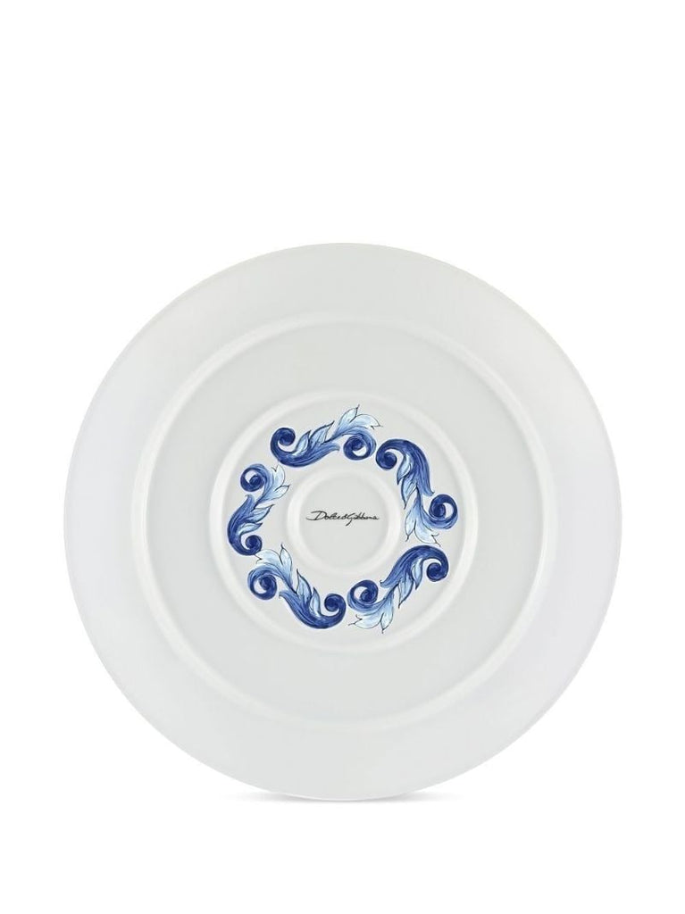 Blue Mediterraneo Print Porcelain Plate
