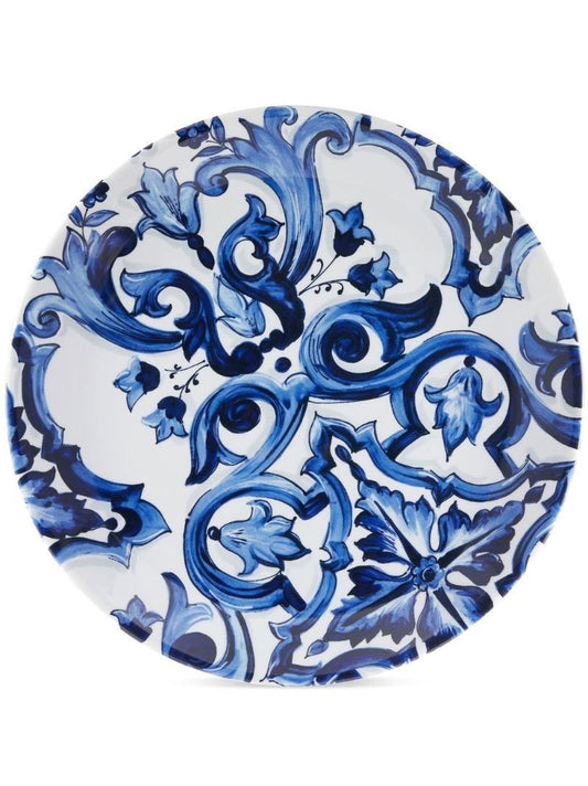 Blue Mediterraneo Print Porcelain Plate
