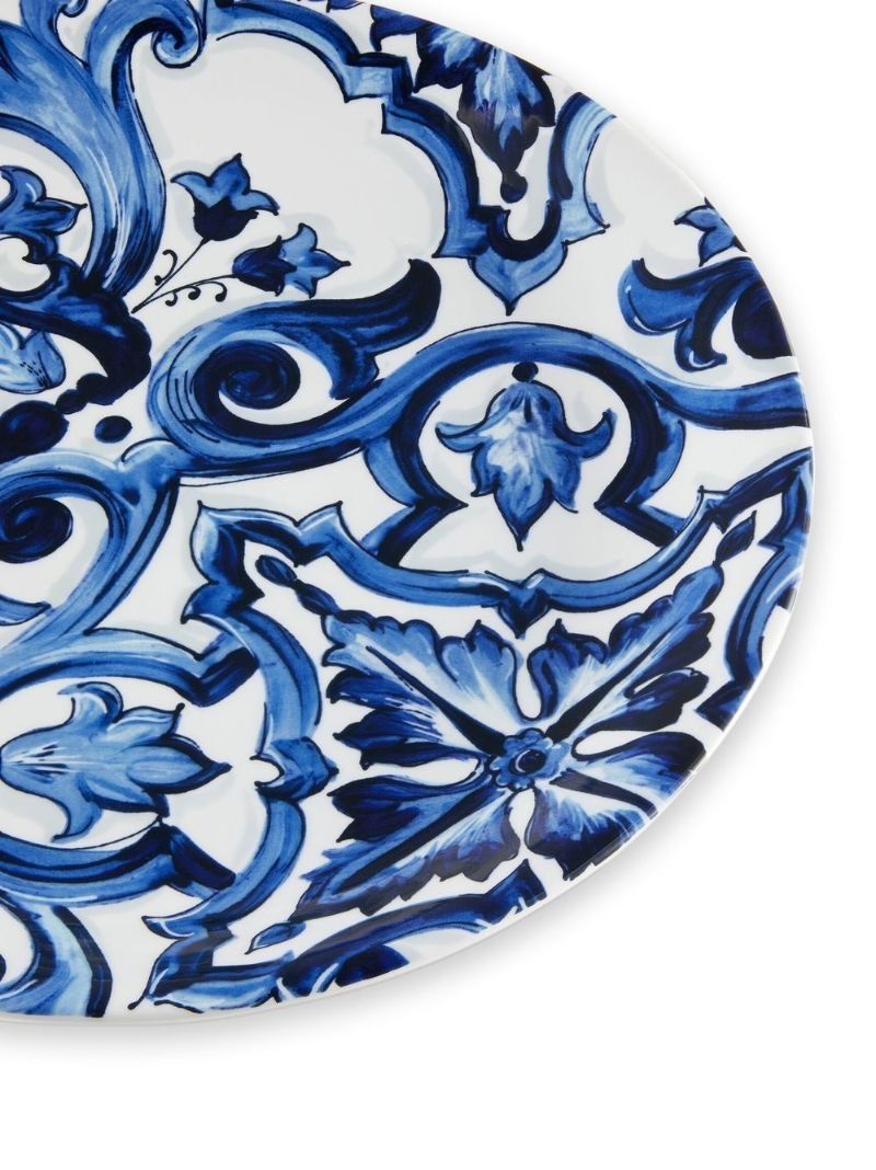Blue Mediterraneo Print Porcelain Plate