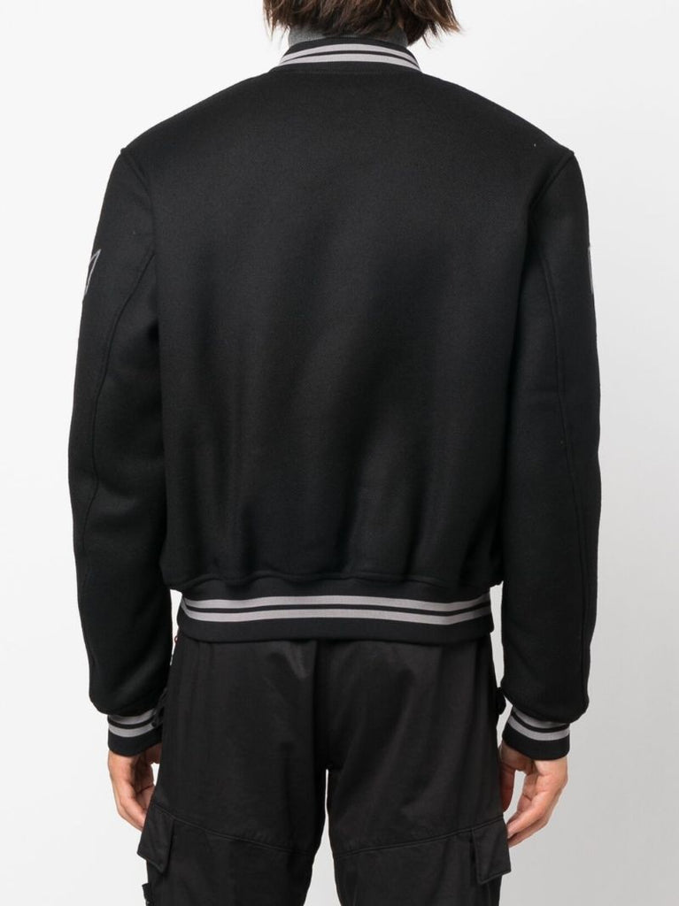 Black Diag Varsity Jacket