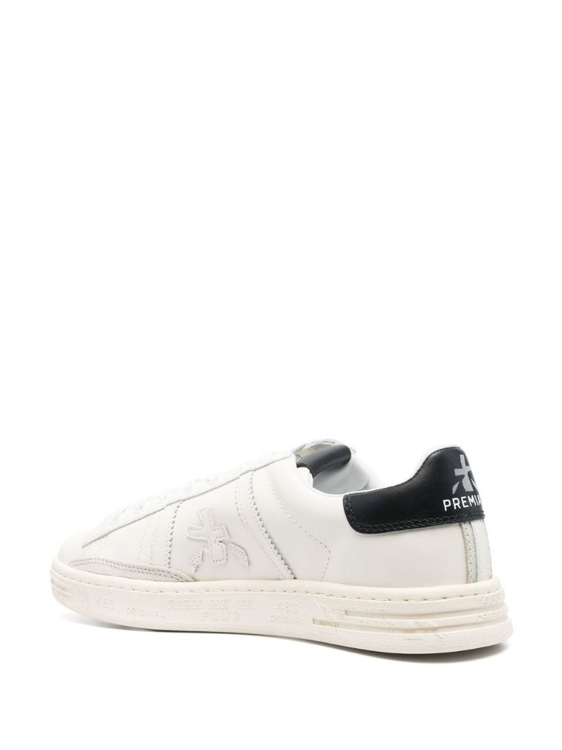 White Russel Leather Low-top Sneakers