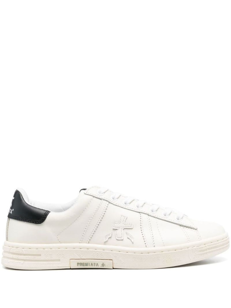 White Russel Leather Low-top Sneakers