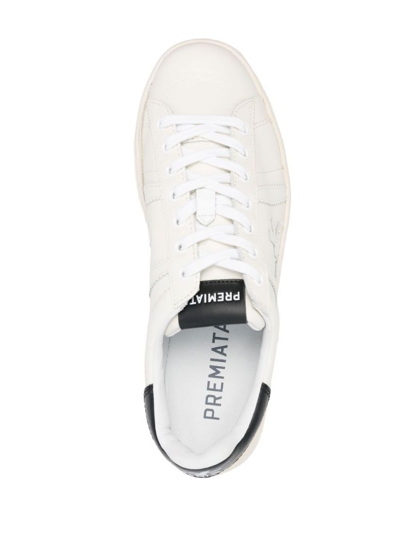 White Russel Leather Low-top Sneakers