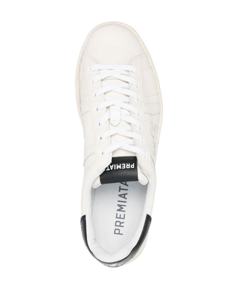 White Russel Leather Low-top Sneakers