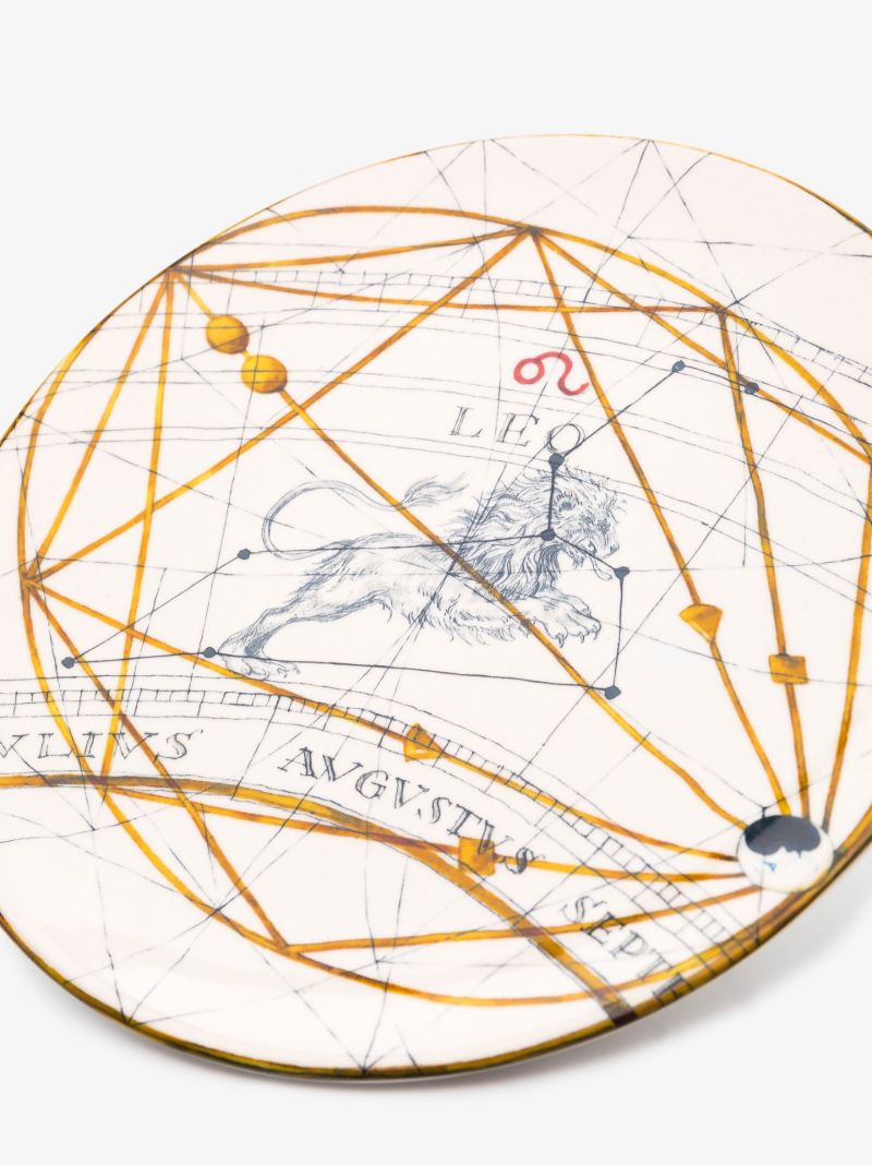White Leo Dinner Plate
