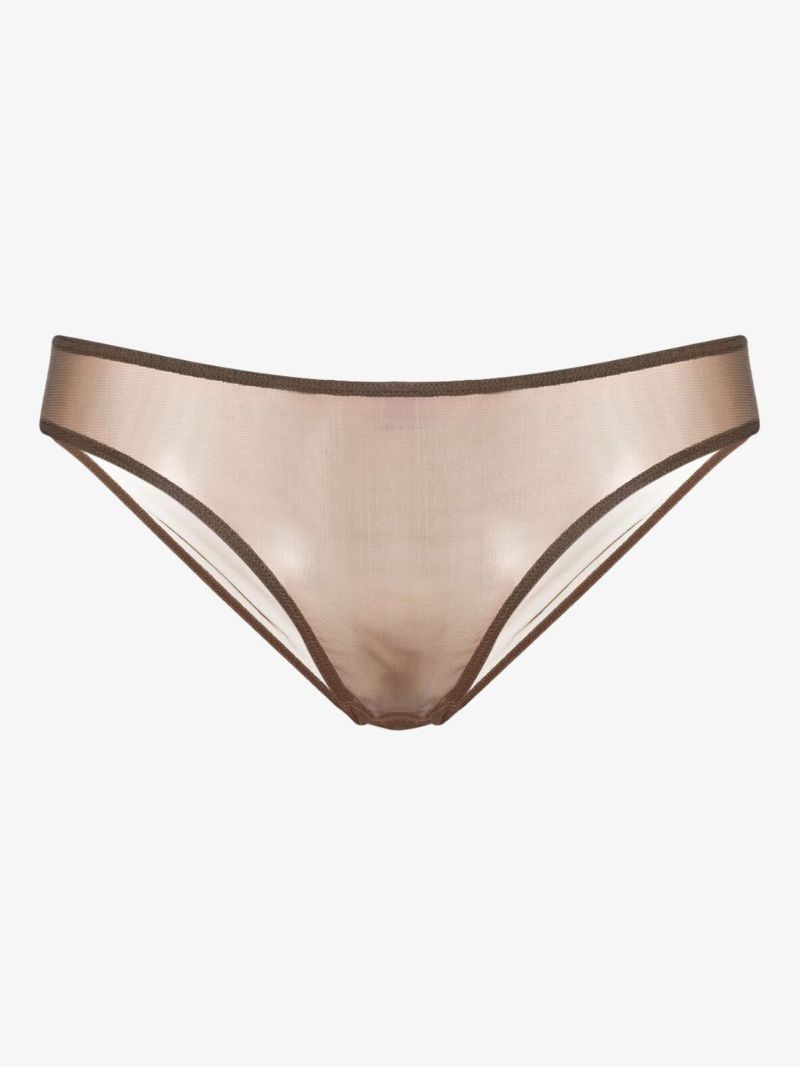 Brown Tulle Thong Set