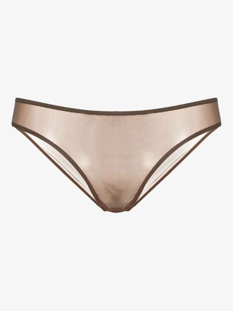 Brown Tulle Thong Set