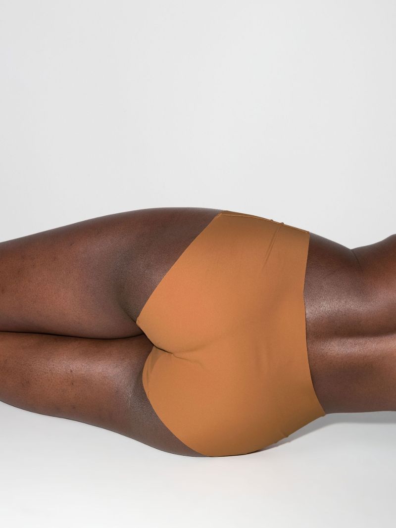 Brown Naked Boyshort Brief Set