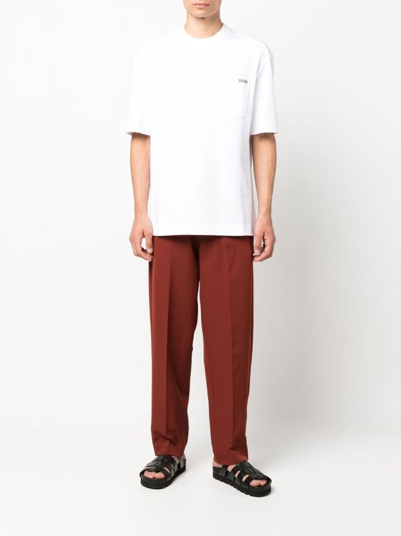 White Logo Cotton T-shirt