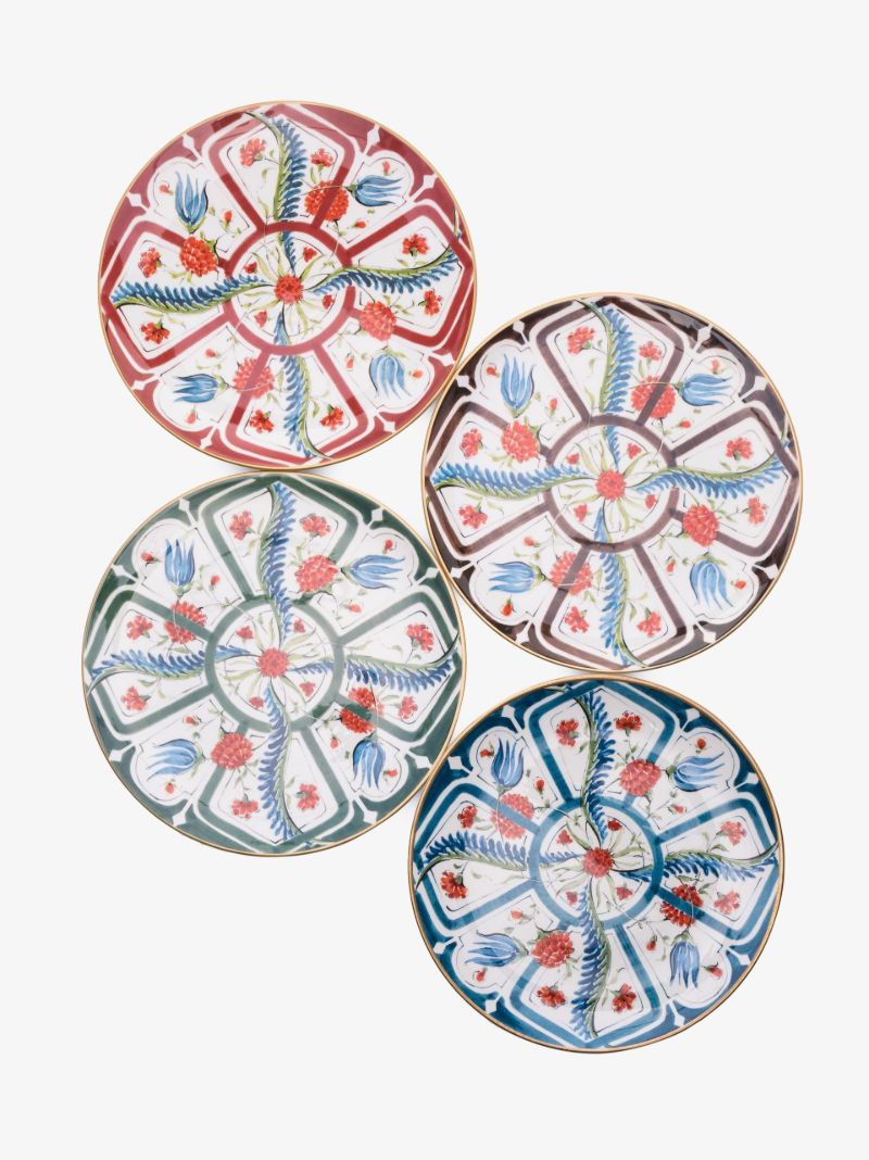 Izmir Ceramic Floral Pattern Dinner Plates