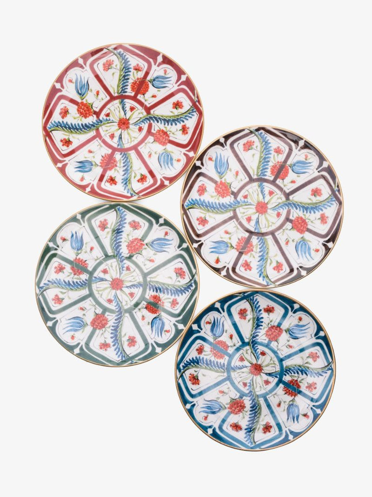 Izmir Ceramic Floral Pattern Dinner Plates