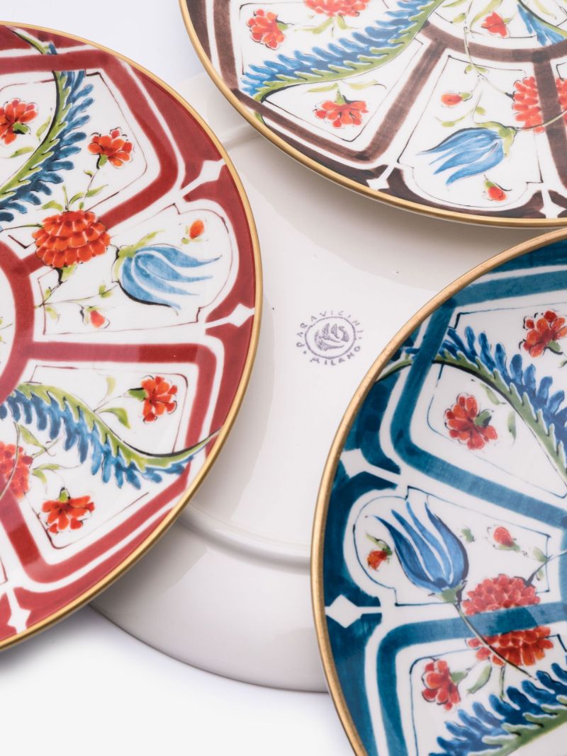 Izmir Ceramic Floral Pattern Dinner Plates