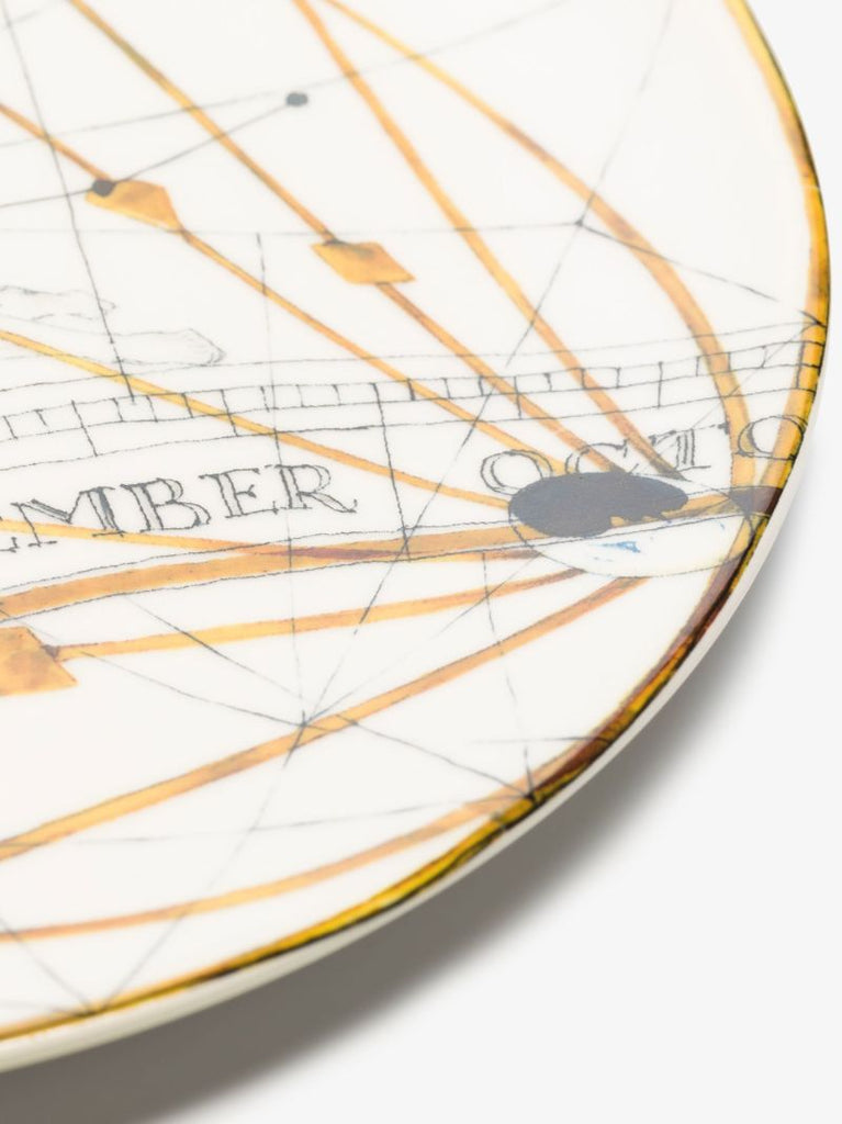 White Virgo Dinner Plate