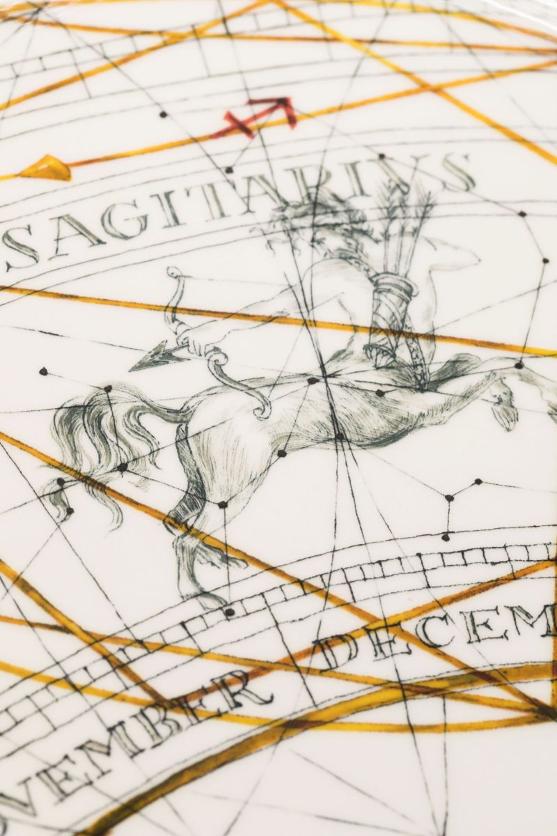 White Sagittarius Dinner Plate