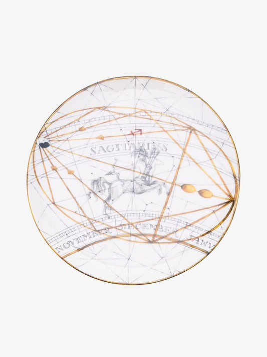 White Sagittarius Dinner Plate