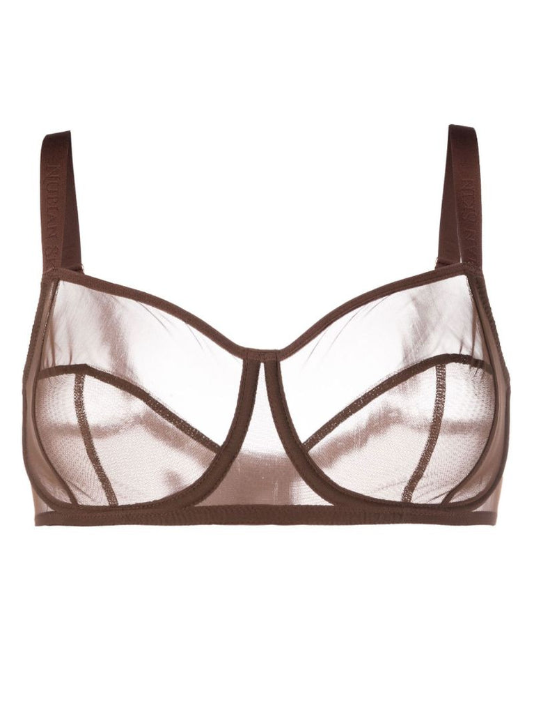 Brown Fuller Bust Tulle Bra