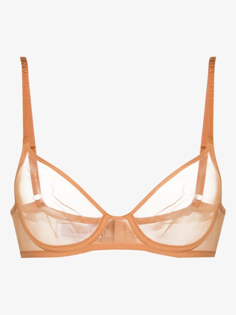 Neutral Tulle Underwire Bra