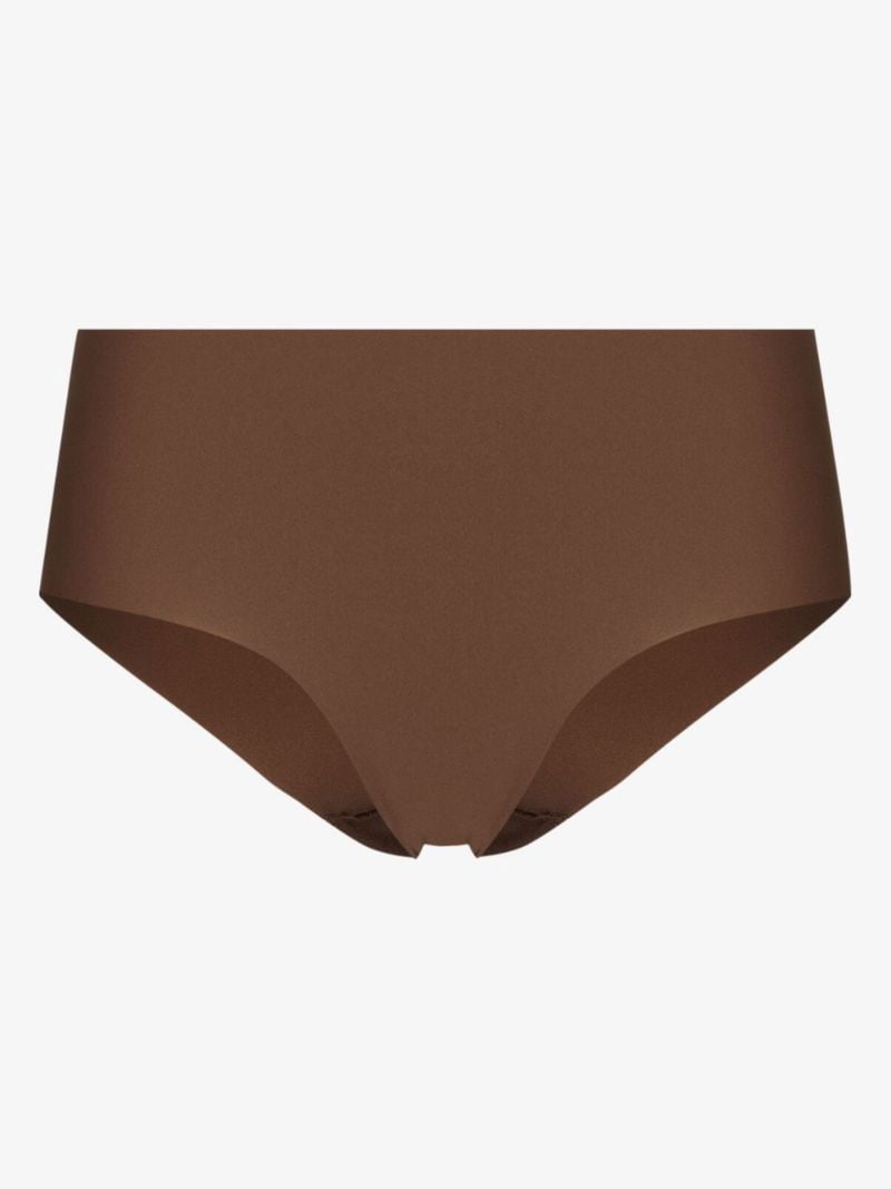 Brown Naked Seamless Boyshort Brief Set