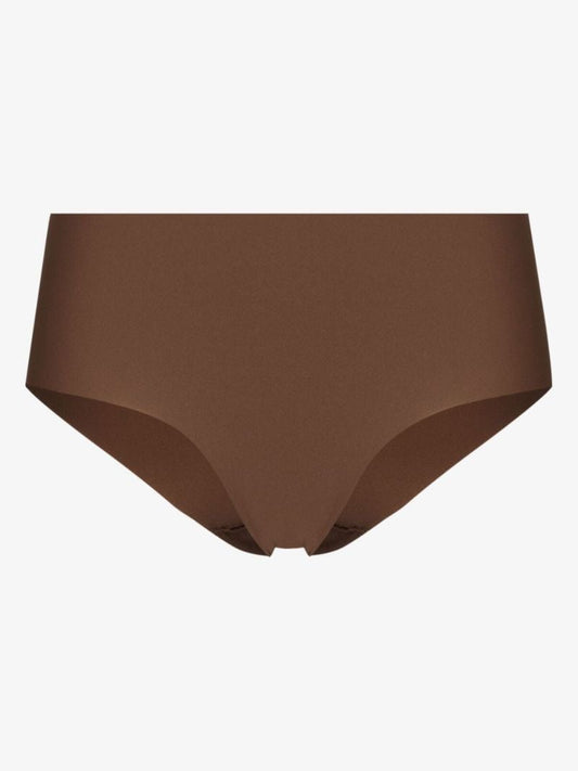 Brown Naked Seamless Boyshort Brief Set