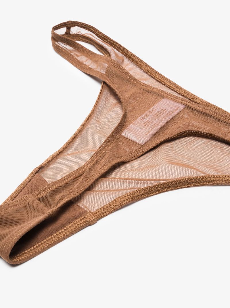 Brown Tulle Thong Set