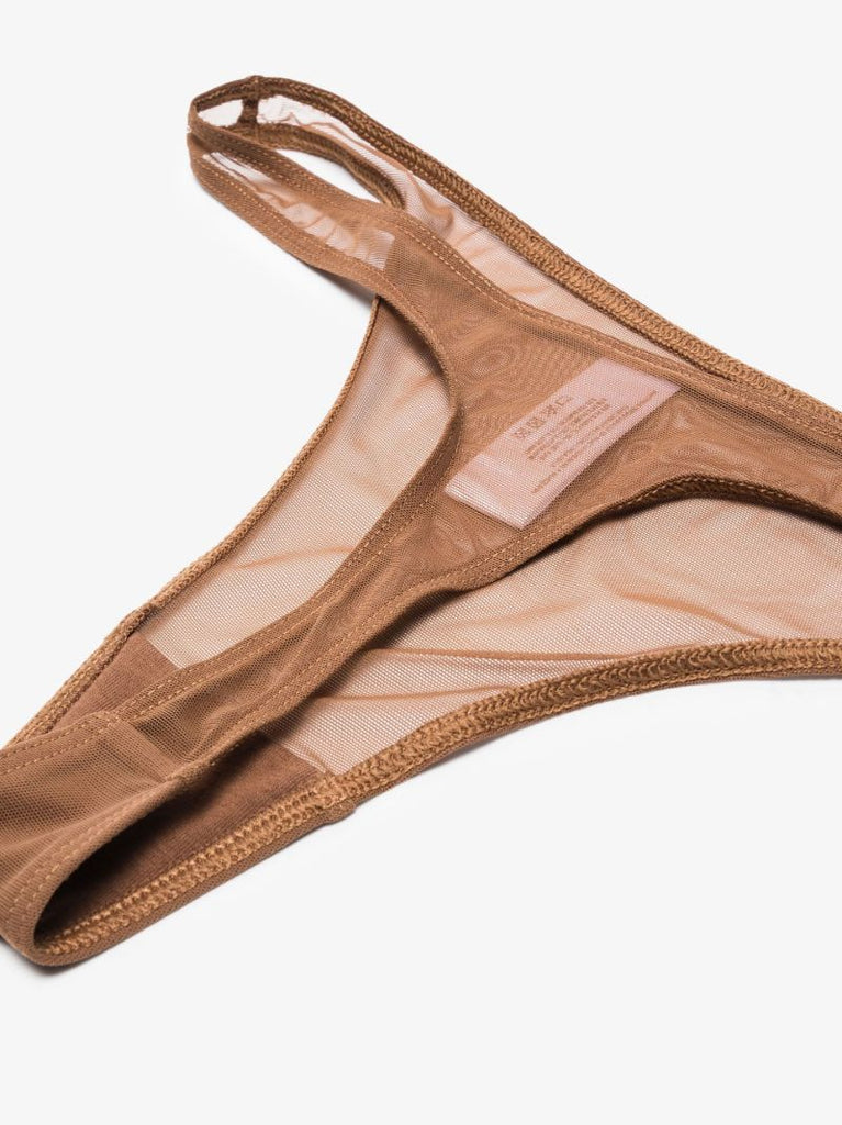 Brown Tulle Thong Set
